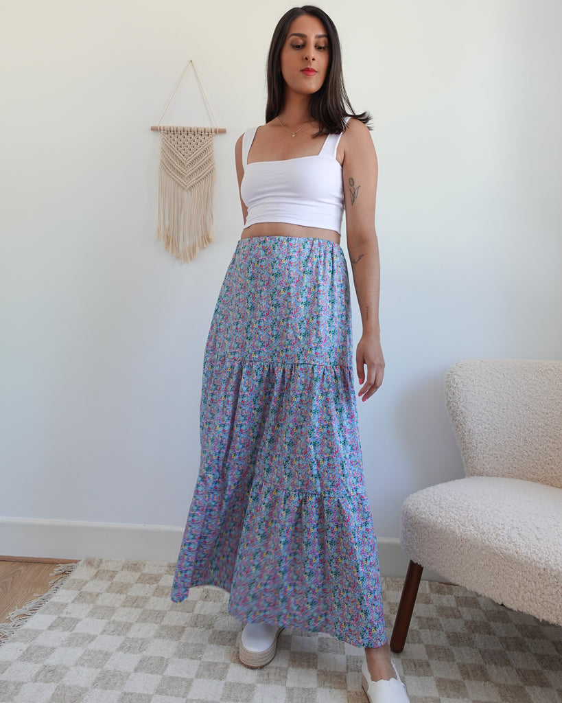 Amelia Skirt Sewing Pattern Gathered Elastic Waist Summer Skirt