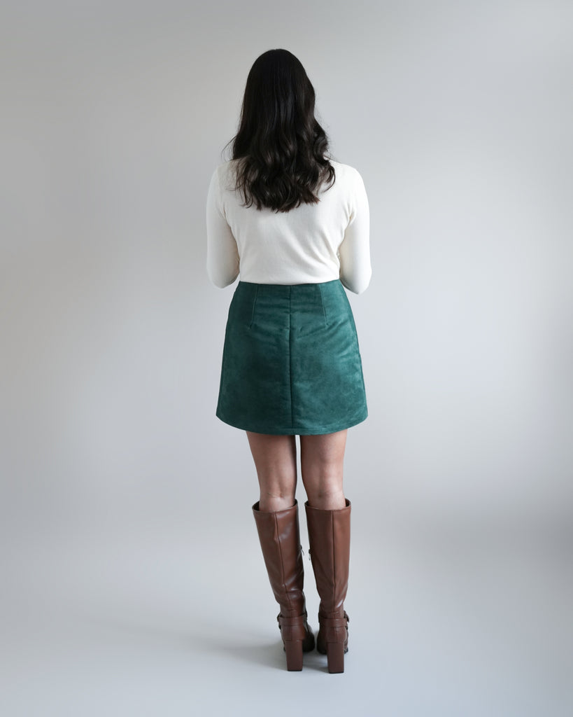 Simi Skirt PDF Sewing Pattern Easy Button A-Line Mini Skirt with Patch Pockets and Back Waist Darts