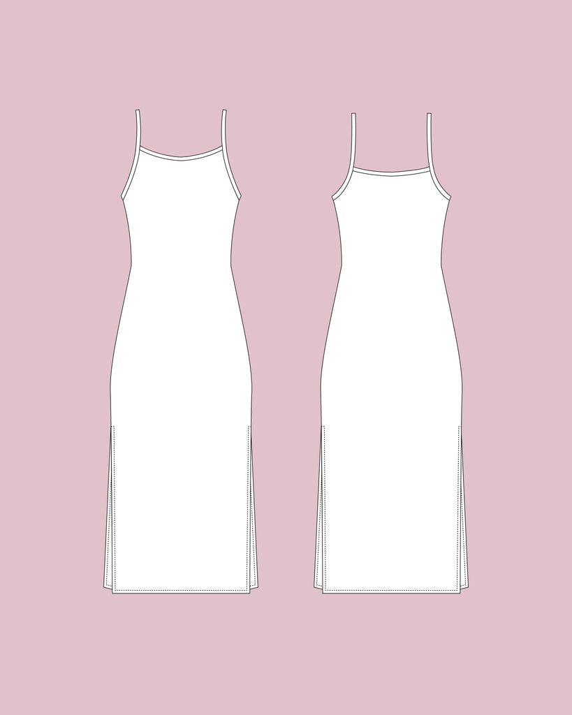 Gia Dress Sewing Pattern Womens Summer Stretchy Bodycon Dress