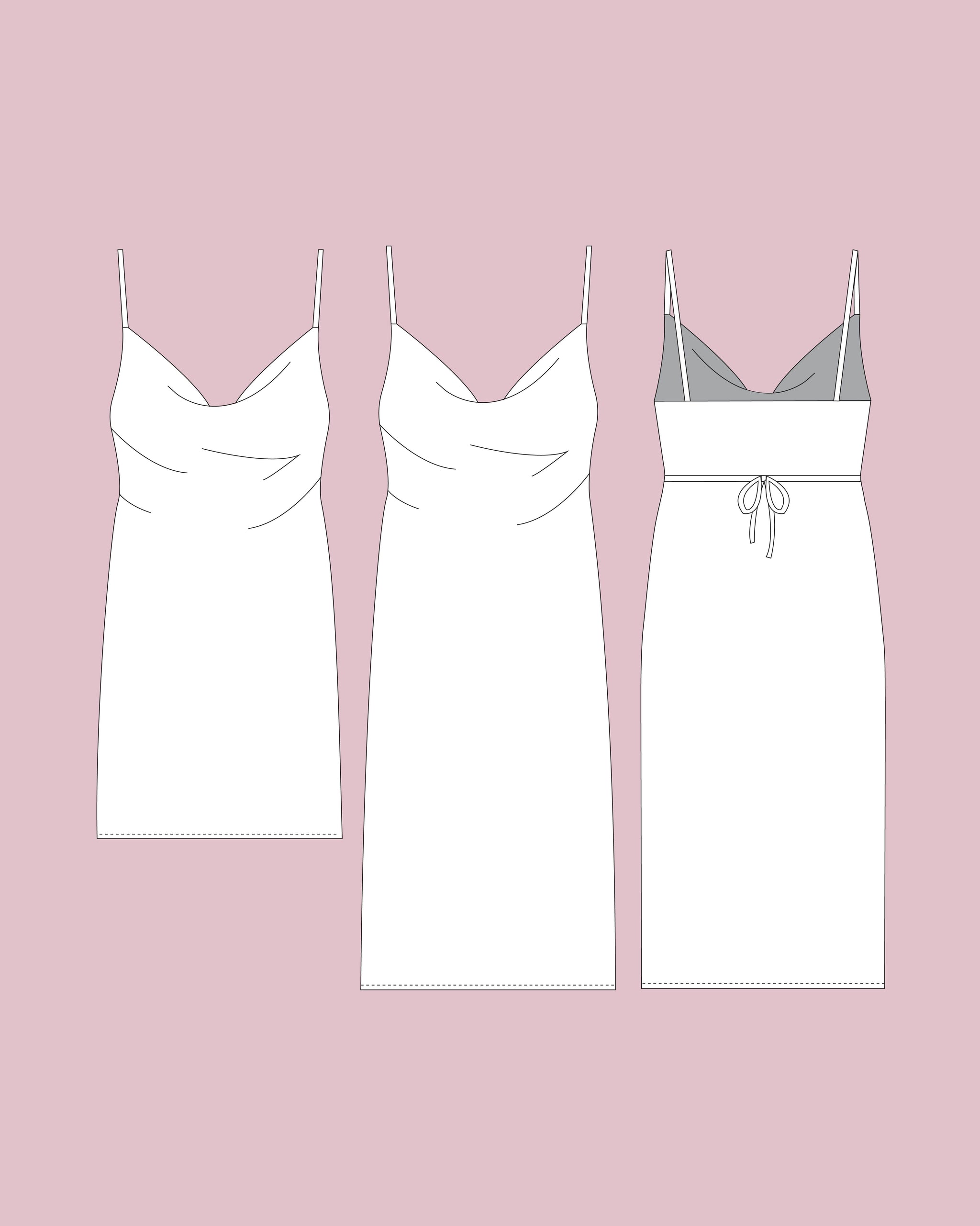 Jessica Slip Dress PDF Sewing Pattern | Cowl Neck Midi Dress Tammy Handmade Jessica Slip Dress PDF Sewing Pattern | Cowl Neck Midi Dress Tammy Handmade