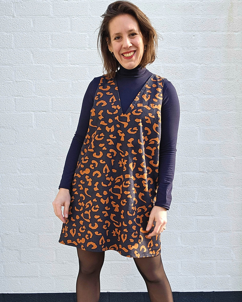 Margo Pattern Margo Pinafore PDF Sewing Pattern | Loose Summer Dress V Neckline ...