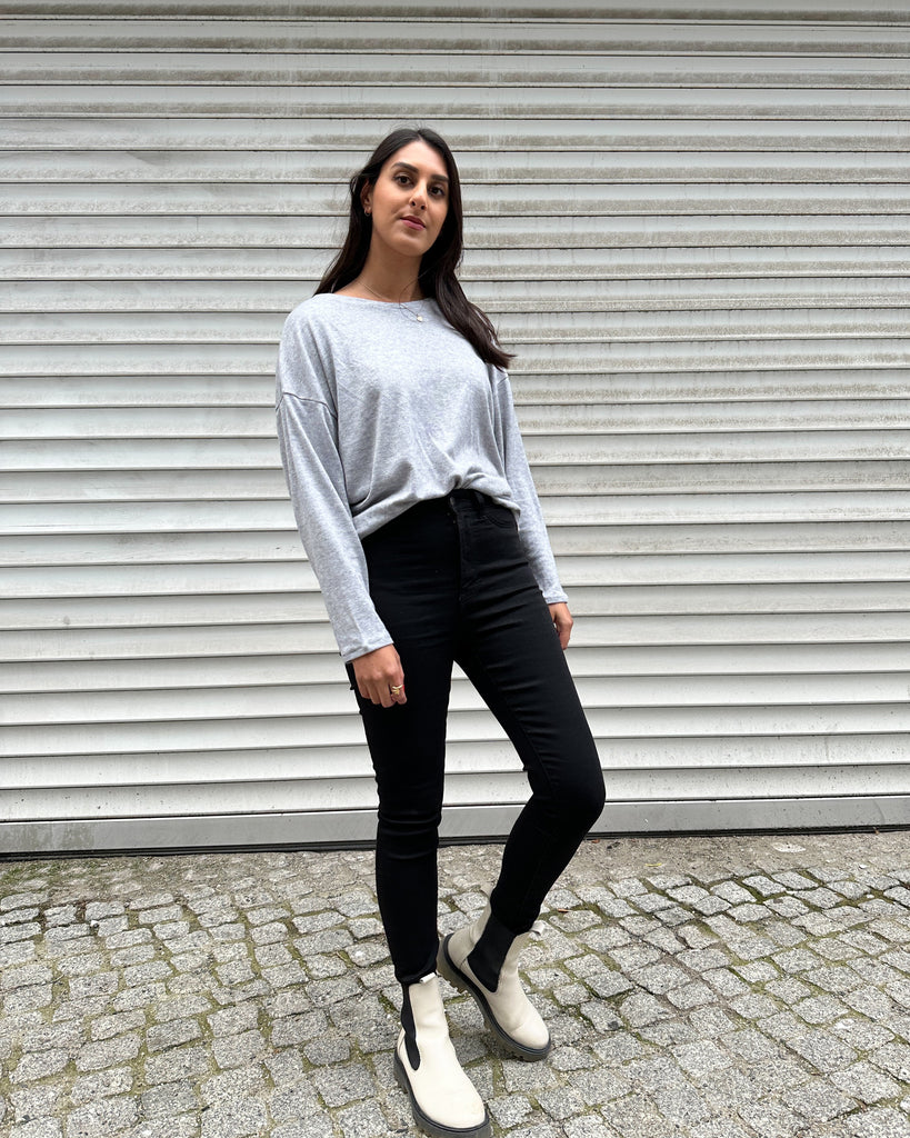 Mila Jumper PDF Sewing Pattern Easy Sweater Drop Shoulder with Sleeves