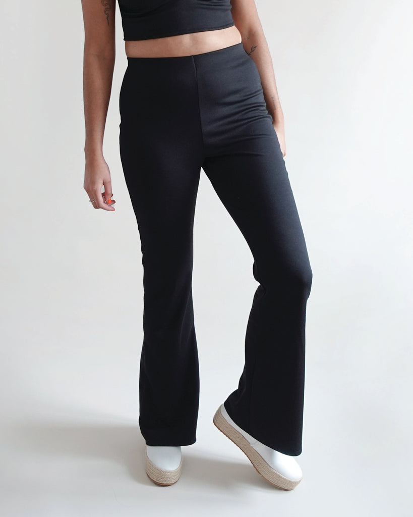 Freya Trousers Sewing Pattern Womens Wide Leg Elastic Flare Pant